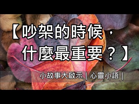 【吵架的時候什麼最重要】小故事大啟示｜心靈小語｜