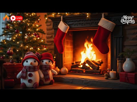 🎅 The Best Instrumental Christmas Music with Fireplace for a Relaxing Day 🎄 Christmas Ambience 2024