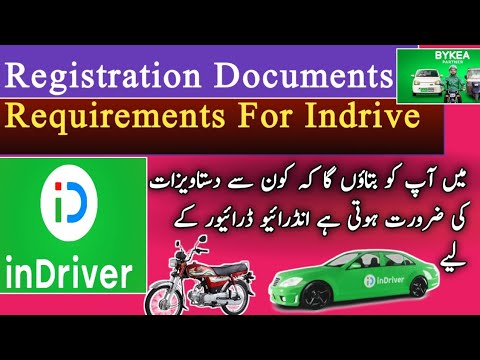 Indrive documents required || Indriver bike registration online