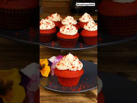 ASMR Red Velvet Cupcakes #shorts