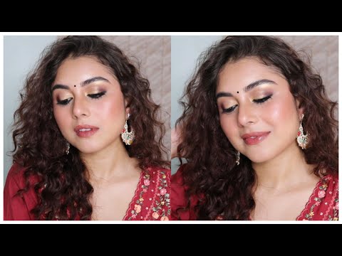 Durga Puja / Navratri Makeup Look 4 | Indian Festive Bold Glam Makeup✨