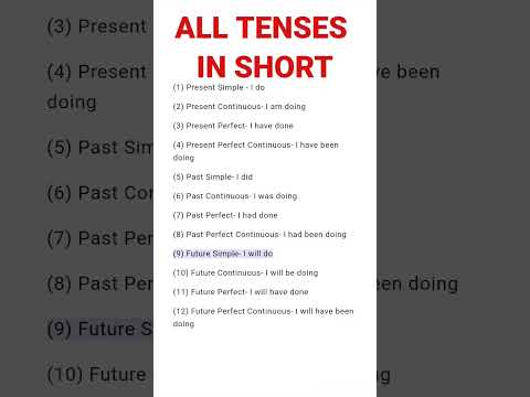 learn english,  (All tenses in short) #english #tenses #basicenglish #englishgrammar #alltenses