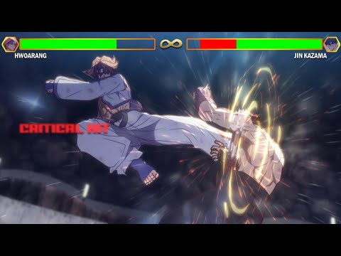 Jin VS Hwoarang With Healthbars | Tekken: Bloodline