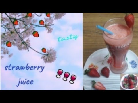 Strawberry  juice 🍓/refreshing drink/healthy drink/priya wow  channel