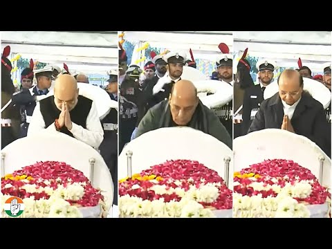 पूर्व PM मनमोहन सिंह जी को Amit Shah, Rajnath Singh, VK Saxena जी ने दी अंतिम विदाई | Manmohan Singh