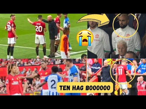 🤯 See Moment Ten Hag Got Booed For Taking Off Rasmus Hojlund & Leaving Rashford