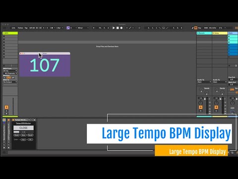 Large Tempo Display for Ableton Live and how to show BPM in a big display in Ableton Live