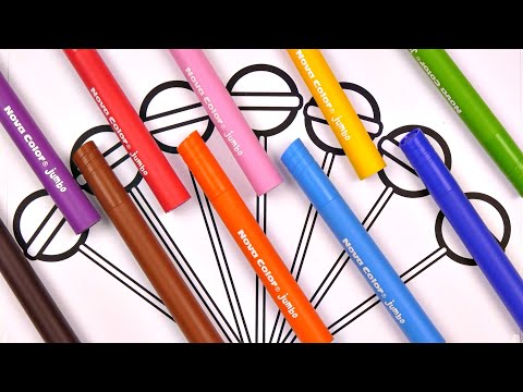 Lollipop Coloring Pages & Big Marker Pencils - Fun Coloring Pages Variety