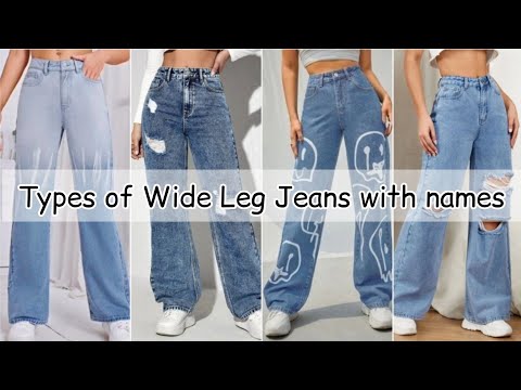 Types of wide leg jeans with name/Types of wide leg pant/Korean wide leg jeans/Wide leg jeans outfit