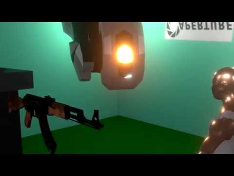 Portal but the portal gun is AK-47