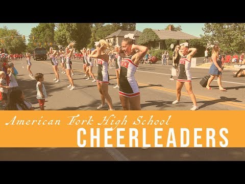 American Fork High School Cheerleaders - Steel Days Parade