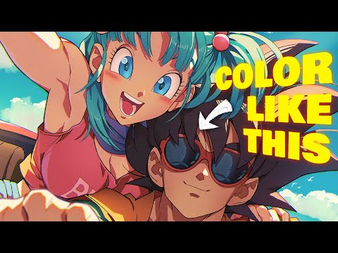 How to color your drawings - (Anime Cel-Shading method)