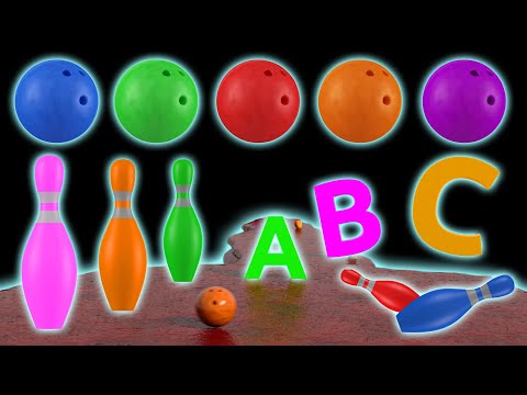 Bowling Ball Smashes Kinetic Sand Letters, Fruits, Shapes & Numbers! 🥝🍓🔢 | Funny Rhymes for Kids! 🎉