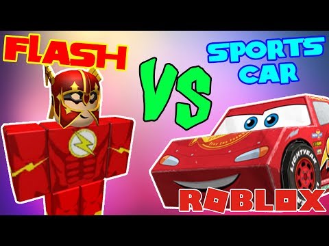 FLASH vs SUPER CAR in Roblox!