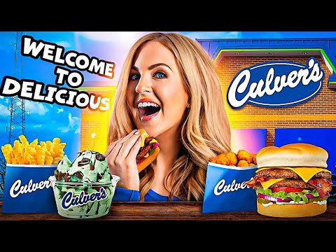 Irish Girl Tries CULVER'S in WISCONSIN For The First Time |Butter Burger,CheeseCurds, Concrete Mixer