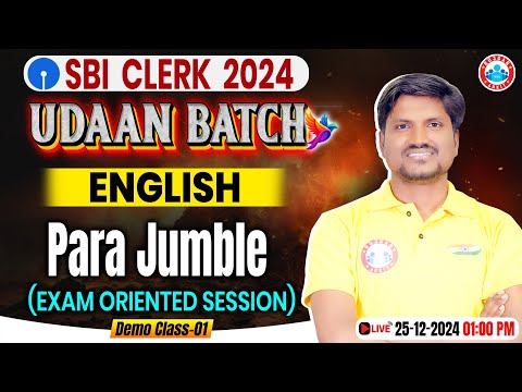 SBI Clerk 2024-25 | Para Jumble for SBI Clerk English | SBI Clerk English Demo 01 | by RK Mehto Sir