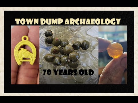 Town Dump Archaeology - Digging 70 YEAR OLD Olives - Marbles - Antiques - Coca Cola - Toys -