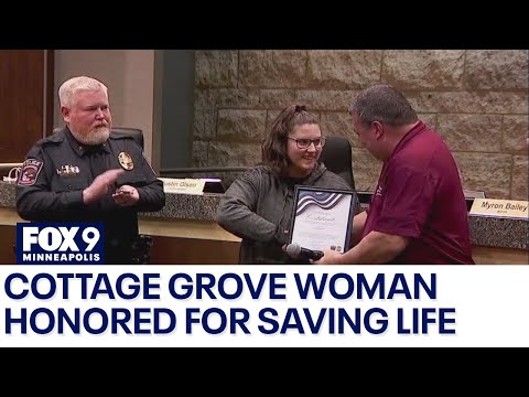 Cottage Grove woman honored for saving man's life