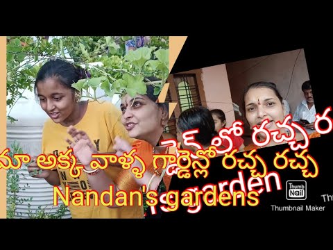 మా అక్క వాళ్ళ గార్డెన్ లో రచ్చ రచ్చ#minivlog