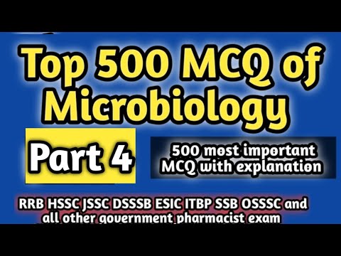 top 500 MCQ of microbiology#rrb pharmacist exam#pharmamcq#governmentpharmacistexampreparation