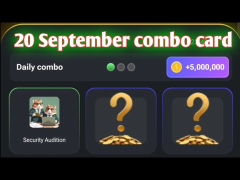 daily hamster Kombat combo card today September 20