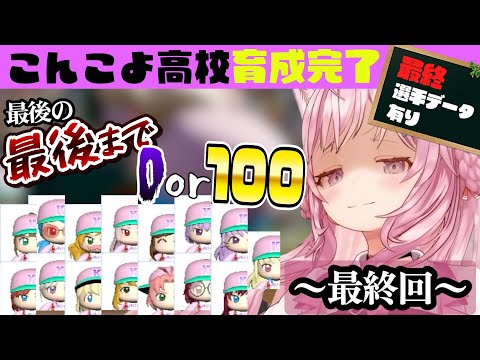 【 ホロライブ甲子園】こんこよ高校育成完了 最後の最後まで0or100の育成 転生大谷は☆999いけたのか？最終日まとめ【博衣こより/Hololive/ホロ甲切り抜き/切り抜き】