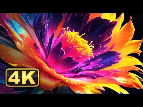 Blooming Flowers Timelapse! 1 Hour 4K Relaxing Screensaver. Amazing Flowers! Relaxing Music