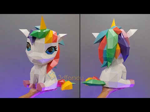 How To Make Papercraft Unicorn Cute | Children's room decor - DIY gift for daughter | Cute paper