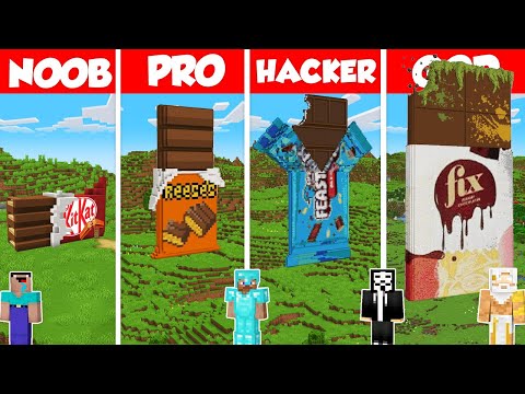 Dubai Chocolate Build Battle Challenge - Noob vs Pro vs Hacker vs God - Minecraft Animation