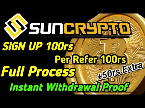 Sun Crypto New Refer And Earn Offer ! Earn ₹100 On Signup and ₹100 Per Refer ! #suncryptoexchange