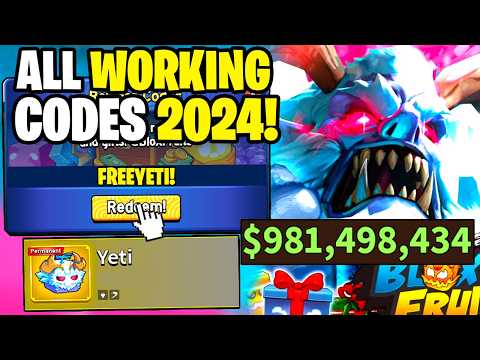 *NEW* ALL WORKING CODES FOR BLOX FRUITS IN 2024! ROBLOX BLOX FRUITS CODES