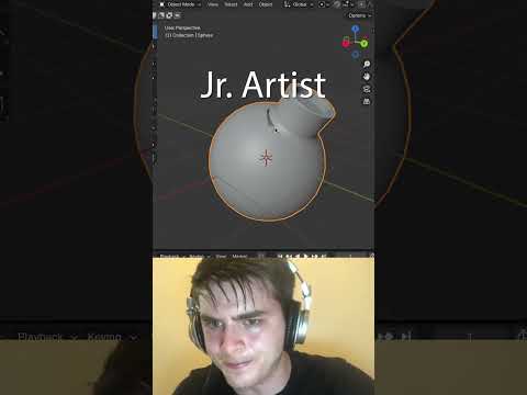 Jr vs Sr Artist:  Joining Two Objects #blendertutorial #blender #blendercommunity #blender3d #b3d