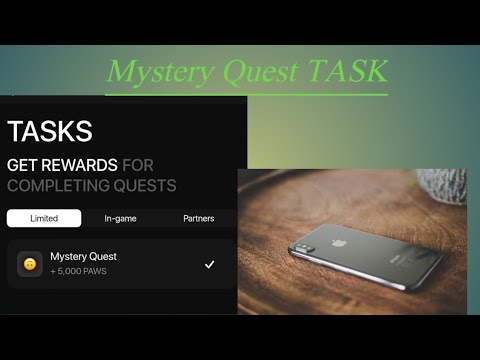 PAWS NEW TASK MASTERY QUEST | How to complete Paws Mastery Quest | PAWS TASK | PAWS AIRDROP