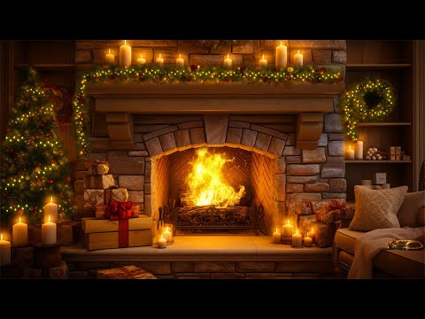 A Warm Fire This Winter Christmas 🎄 Helps Sleep Instantly 🔥 Fireplace Burning