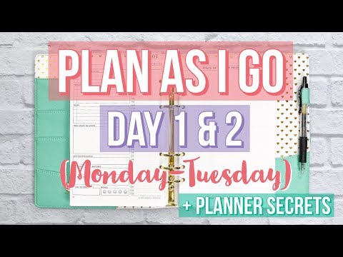 Passion Planner Daily Plan As You Go | Day 1 & 2