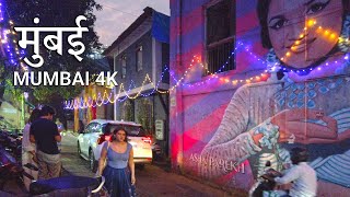 MUMBAI, Bandra Walking Tour 🇮🇳 - Christmas Walk - India Walking Tour 4K (UHD)