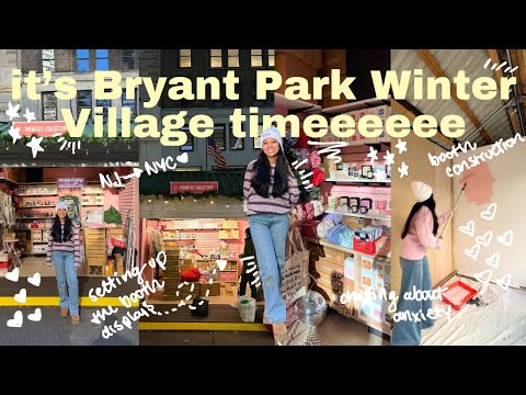 let's set up my booth from scratch for the Bryant Park Winter Village // small business owner vlog