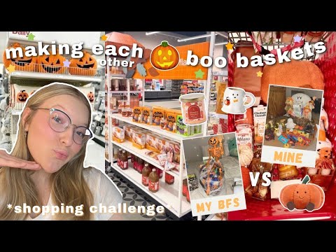 SURPRISING EACH OTHER WITH BOO BASKETS 🎃🍂🧺| shop with me | boo basket inspo 👻