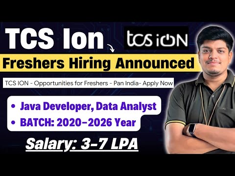 🔥TCS ION PAN India Freshers Hiring | Batch: 2020-2026 | TCS PAID NQT Biggest Update | Job/Internship