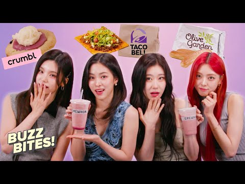 ITZYがアメリカンフードを食べてみた結果…（日本語字幕）ITZY Tries The Hailey Bieber Smoothie, Trader Joe’s, & More