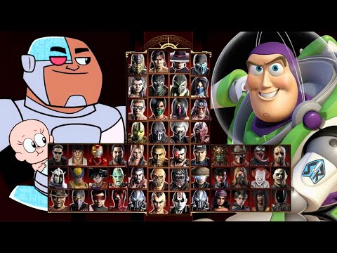 Mortal Kombat 9 - BUZZ LIGHTYEAR TOY STORY & CYBORG - Expert Tag Ladder - Gameplay @(1080p) 60ᶠᵖˢ ✔