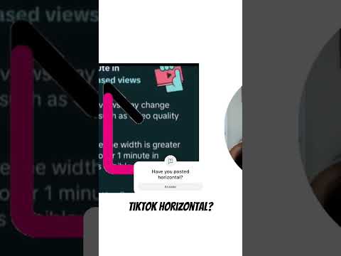 TikTok update? Horizontal post