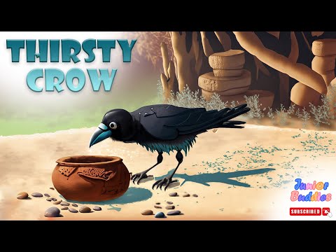 Thirsty Crow - English Moral Stories For Kids | Bed Time Stories | The Thirtsy Crow and The Pitcher