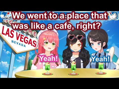 MioSubaMiko went into an American cafe【Eng Sub Ookami Mio Oozora Subaru Sakura Miko hololive】