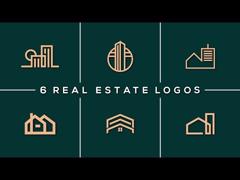 6 Minimal Real Estate Logo Design (Speed Art) - How to Design a Logo in Illustrator