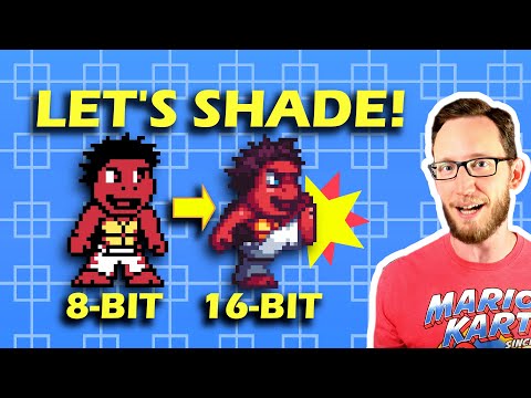 How to Shade Your Pixel Art Character! (8-Bit to 16-Bit!)