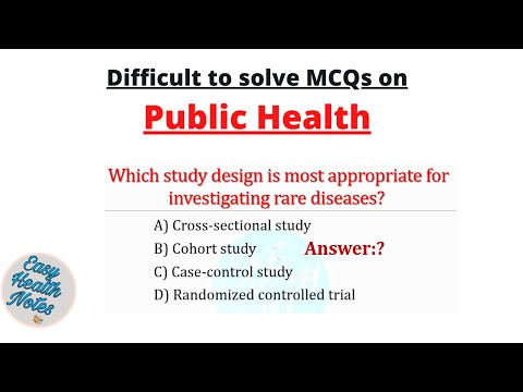 Public health MCQs questions with answers।।  Most difficult to solve_Part 1