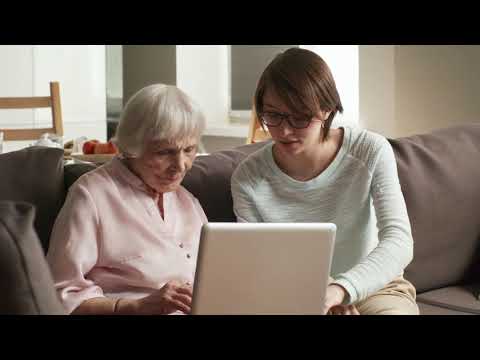 Elderly Woman Learns a Laptop | Copyright Free Video Footage