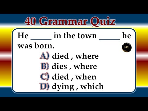 40 - Test Mixed Grammar | Verbs in English Grammar | English Grammar Quiz | No.1 Quality English