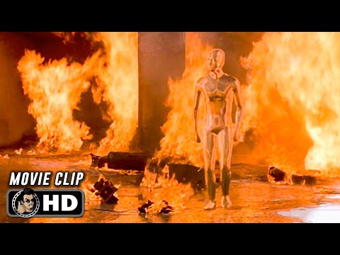 T-1000 Fire Walk Scene | TERMINATOR 2 (1991) Movie CLIP HD